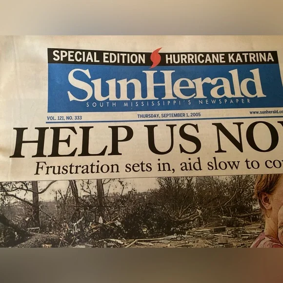 SET OF 7 SUN HERALD HURRICANE KATRINA NEWSPAPERS AUG 30, 2005 - SEPT 5, 2005 - Picture 5 of 9